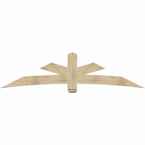 Ekena Millwork Alberta Rough Sawn Timber Gable Bracket, Douglas Fir, 96"W x 24"H x 6"D x 6"F, 6/12 Pitch GBW096X24X0606ALB00RDF - main